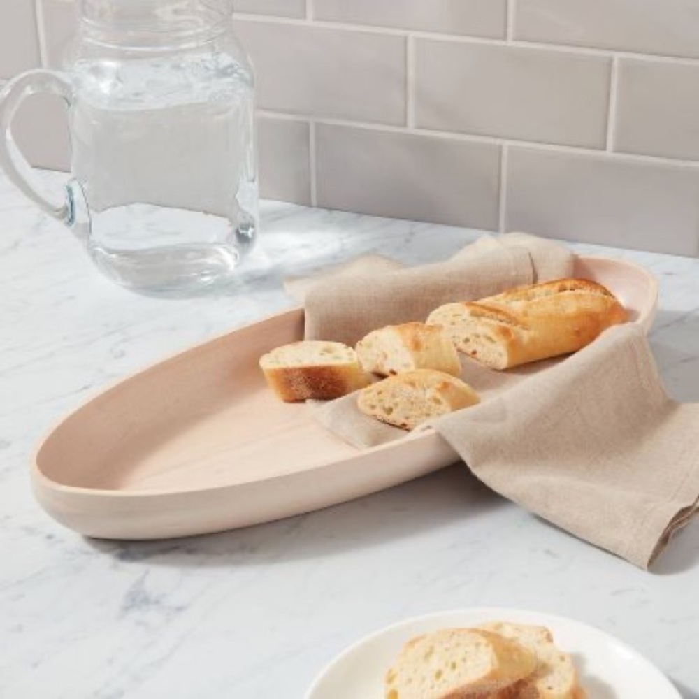 Threshold™ 25oz Rubberwood White Washed Dough Bowl